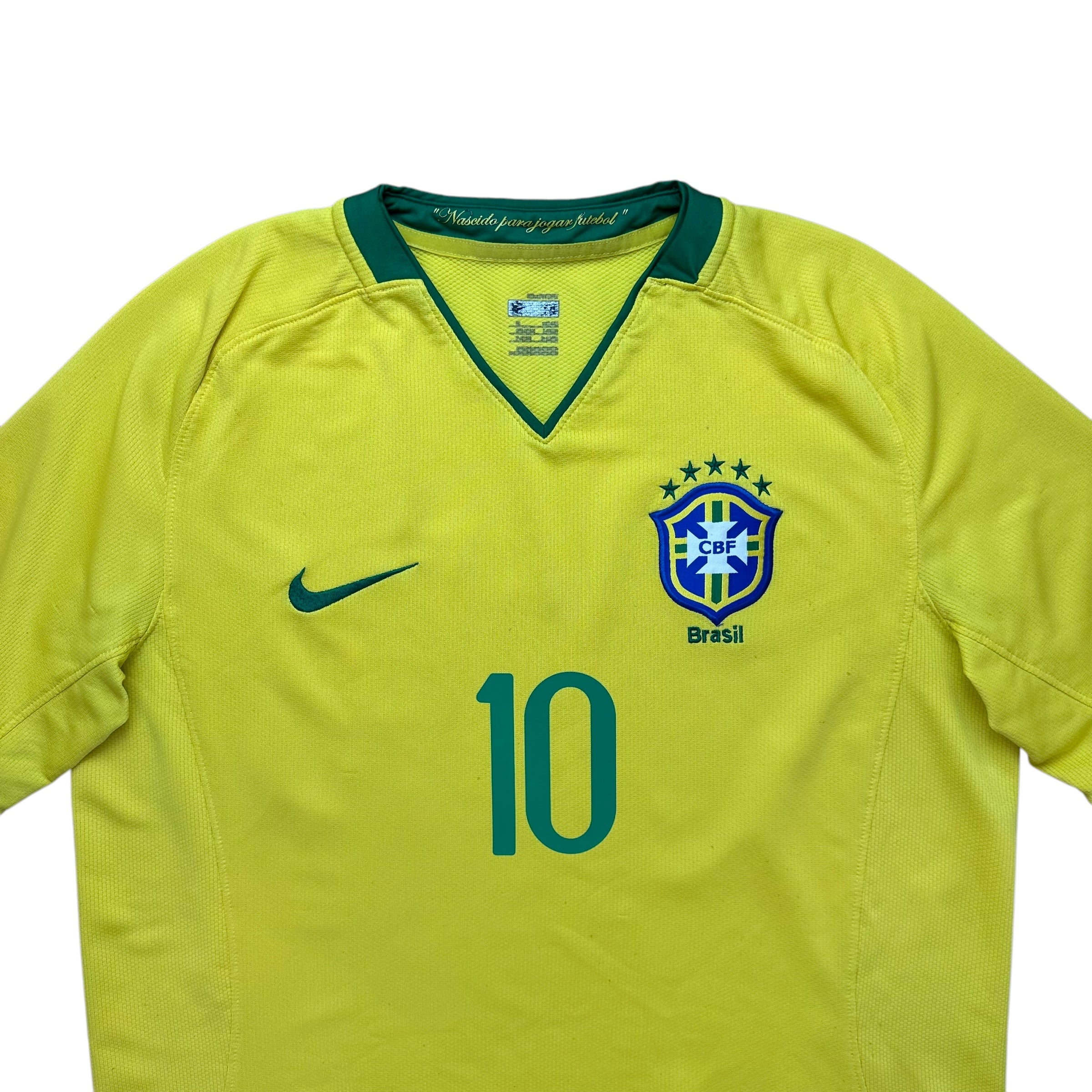 Brazil 2008 Home Shirt (L) Ronaldinho #10